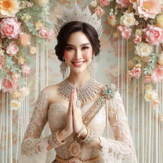 เจ้าสาวไทยสวยงามในชุดประจำชาติ