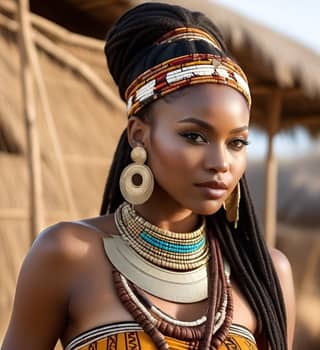 beautiful african woman in traditional clothing