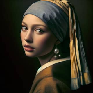 a girl with a pearl earring and a pearl necklace