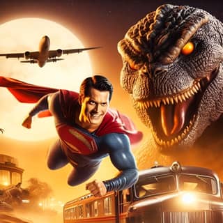 godzilla vs superman the movie poster