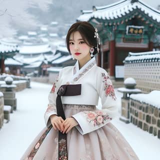 woman in traditional korean clothing