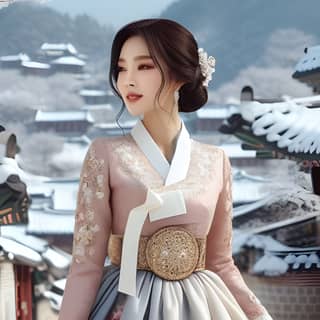 woman in traditional korean clothing