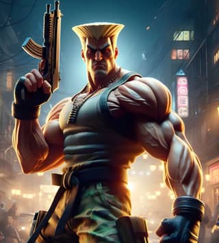 the character in the game is holding a gun