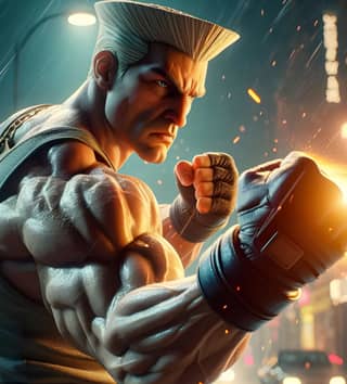 the street fighter character is shown in the game