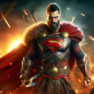 O personagem no jogo é o superman.