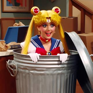 sailor moon in the trash