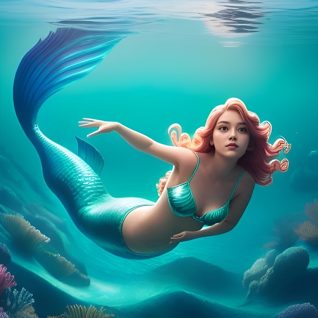 una sirena in costume