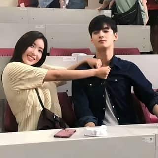 couple sitting in a classroom