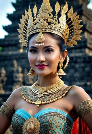 woman in a traditional thai costume