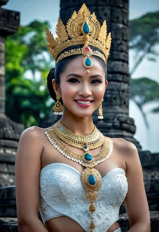 woman in a traditional thai dress