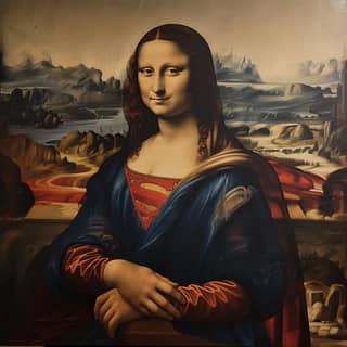 Mona Lisa dengan Superman