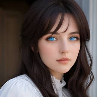 with blue eyes