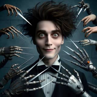 the movie poster for the new film edward scissorhands