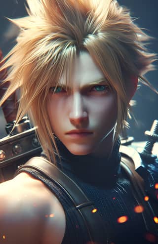 Nhân vật Final Fantasy được hiển thị trong hình ảnh này.