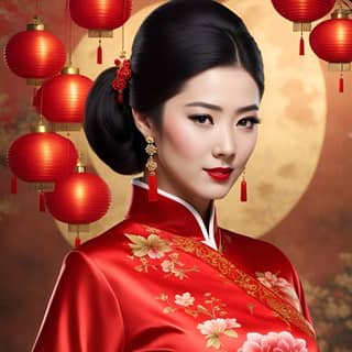 chinese woman in traditional dress