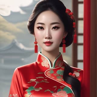 woman in a traditional chinese dress