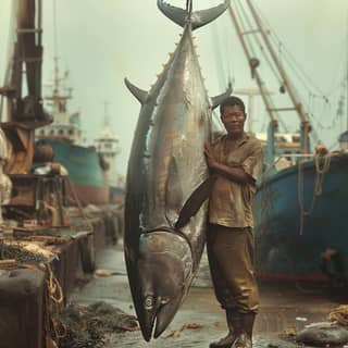 holding a large fish