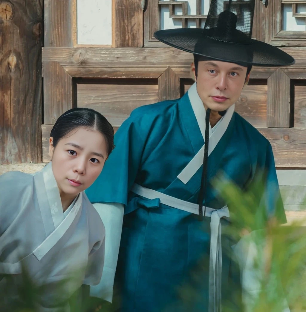  Korean historical drama style guy with Elon's face